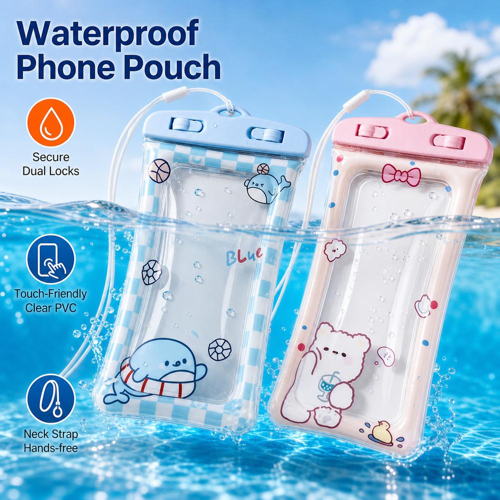 Dry Bag Waterproof - Sevimli Ayı Su Geçirmez Telefon Kılıfı
