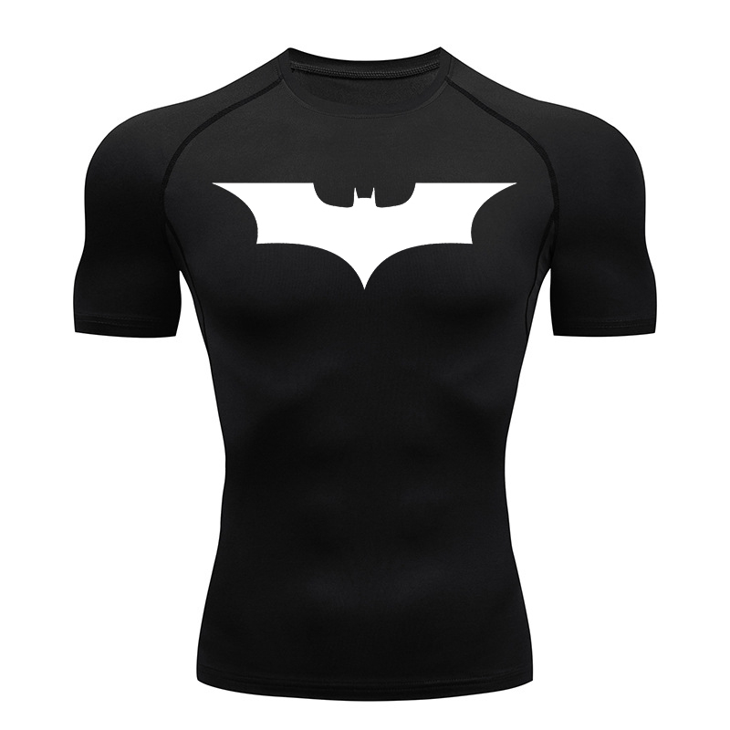 Rash Guard - Yarasa Baskı Sıkıştırma Gömlek Erkekler için