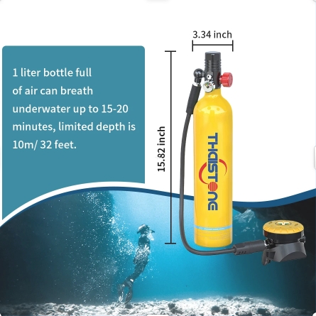 THAISTONE 1L Dalış Oksijen Tüp - Diving Mask incelemesi ve fiyatı